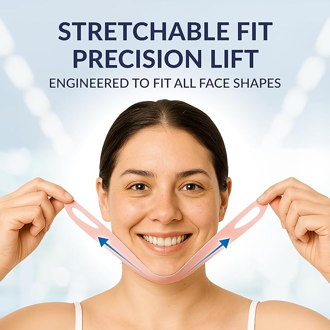 Stylia V Line Lifting Collagen Face Mask - Double Chin Strap for Women - Jawline Shaper Face Lift