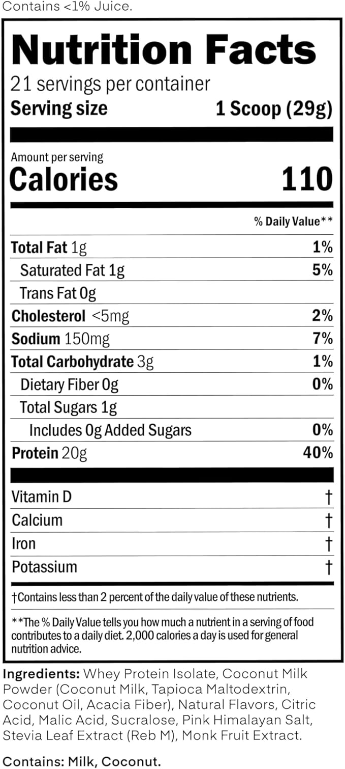 Clear Whey Isolate Protein Powder, Frosty Lemonade, 20g Complete Protein per Serving, No Added
