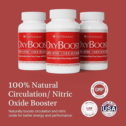 OxyBoost Nitric Oxide Supplement for Men & Women - Supports Circulation, Promotes Wellness