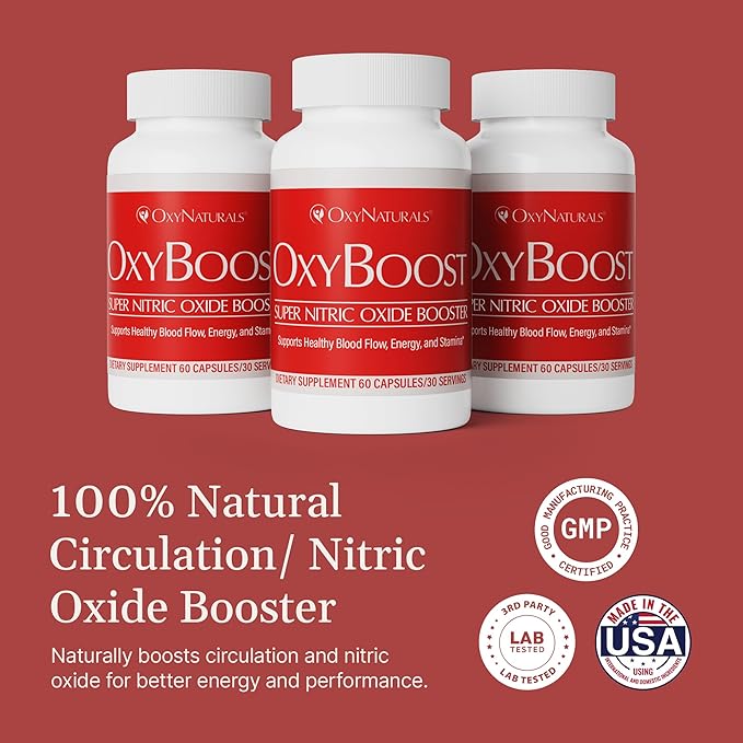 OxyBoost Nitric Oxide Supplement for Men & Women - Supports Circulation, Heart Health, Energy