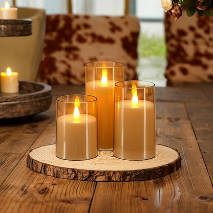 Homemory Realistic Flickering Flameless Candles, Battery Operated Candles with Remote Control and