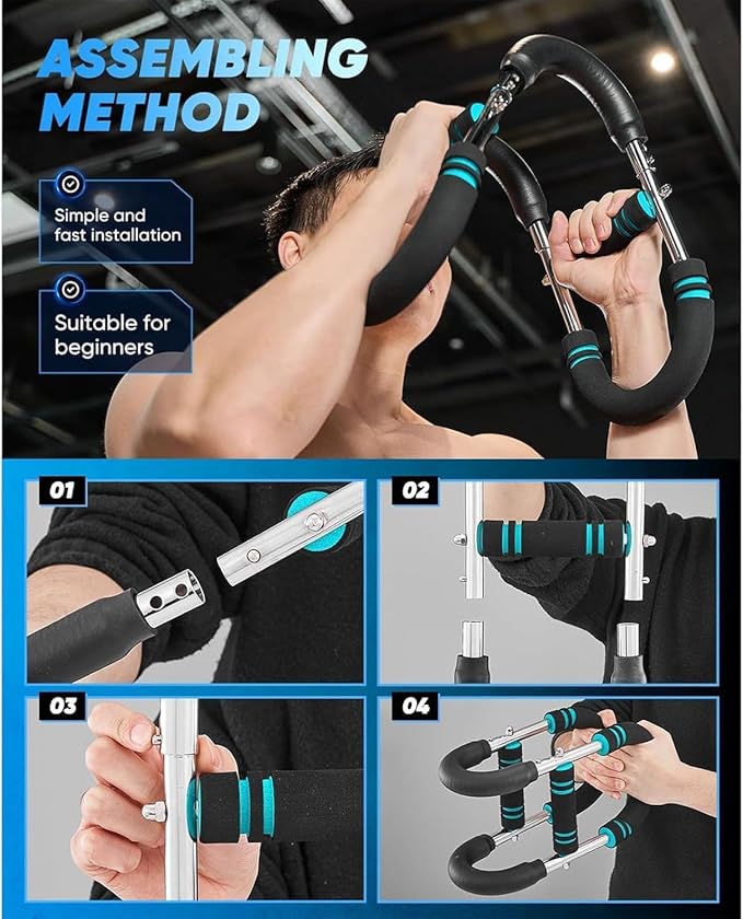 LYKAN Twister Arm Trainer, 40-100lb Adjustable Chest Workout Equipment, Arm Trainer, Twister Arm