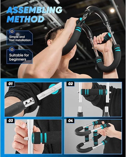 LYKAN Twister Arm Trainer, 40-100lb Adjustable Chest Workout Equipment, Arm Trainer, Twister Arm