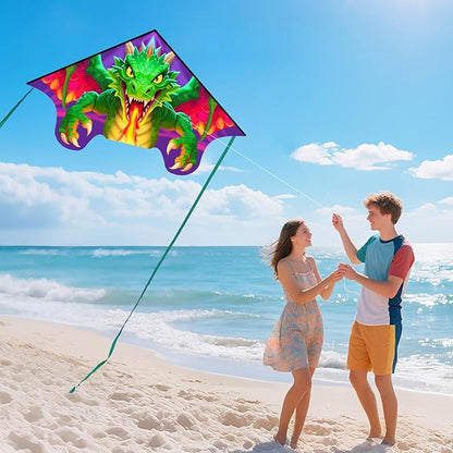 Xida Kites for Kids Ages 4-8, Large Kite for Adults, Easy to Fly Beach Kites with Handle and