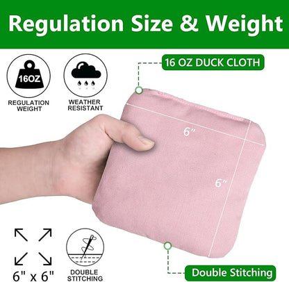 EunHo Cornhole Bags Set of 8 Regulation Size & Weight Corn Hole Bean Bags Official Professional All