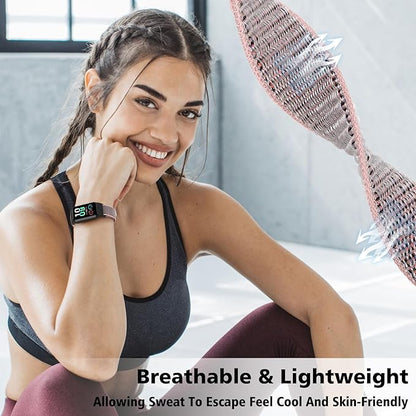 YCHDDER Solo Loop Nylon Bands Compatible with Amazfit Band 7 Straps,Soft Breathable Comfortable
