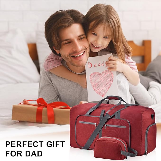 Felipe Varela Duffle Bag with Shoes Compartment and Adjustable Strap,Foldable Travel Duffel Bags