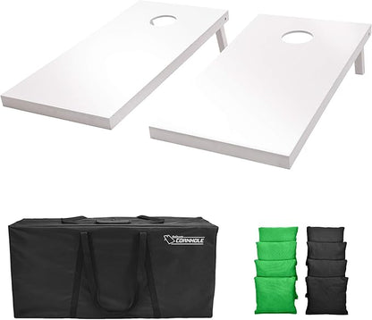 GoSports 4 ft x 2 ft Regulation Size Wooden Cornhole Boards Set - Includes Carrying Case and Over