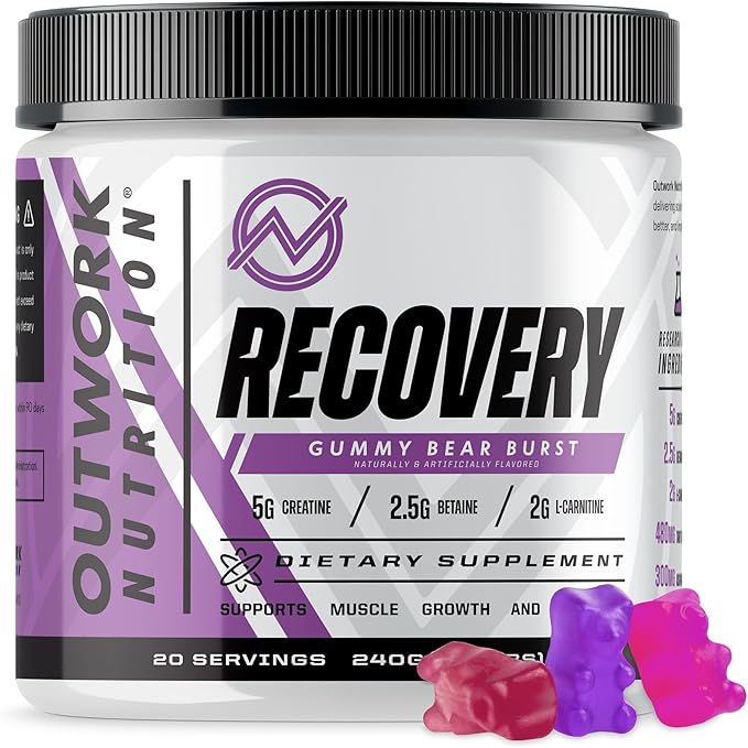 Outwork Nutrition Post Workout Recovery Powder - Creatine Monohydrate, KSM-66 Ashwagandha & Tart
