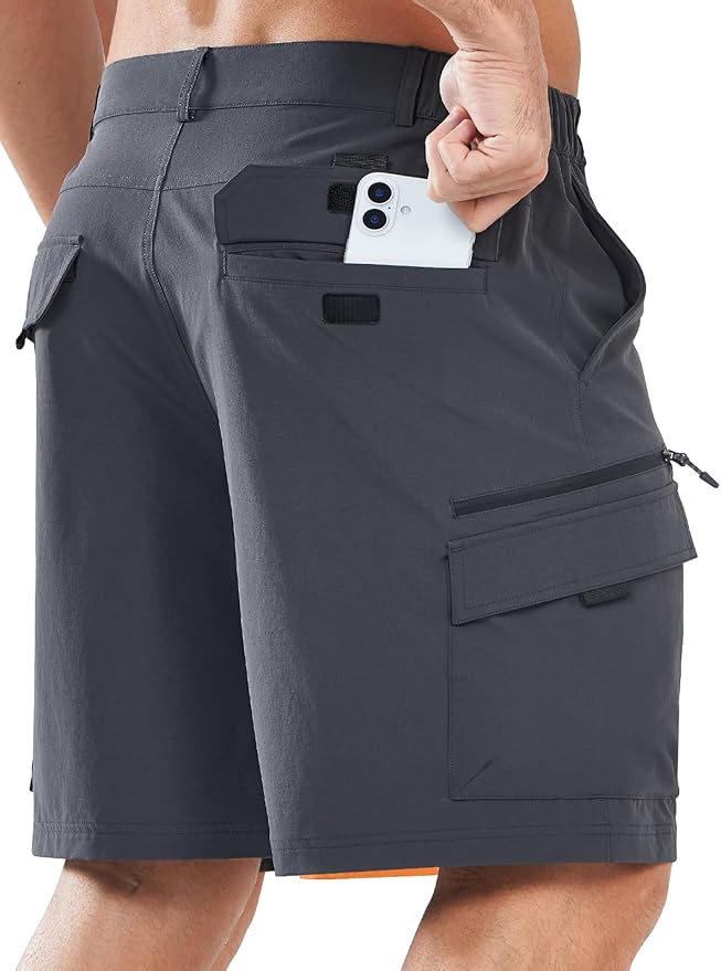 NORTHYARD Men's Cargo Hiking Shorts 9" Lightweight Outdoor Tactical Work Camping Sport Golf Casual