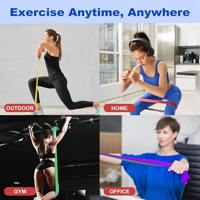 Resistance Bands, Pull Up Bands, Workout Bands for Exercise, Thick Heavy Resistance Band Set with