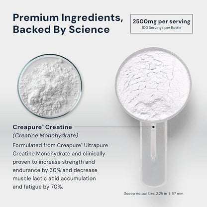 HPN C2 Creatine Monohydrate for Performance, Recovery, Strength, Working Out, Vegan, Non-GMO, Dairy