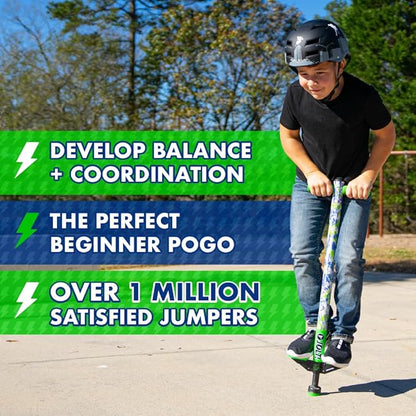 Flybar Pogo Stick for Kids, 40 to 80 Pounds, Perfect for Beginners, Easy Grip Foam Handles