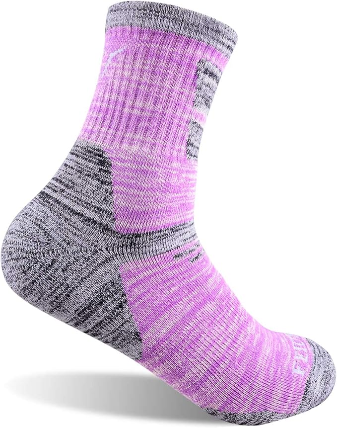 FEIDEER Hiking Walking Socks For Women, Multi-pack Outdoor Recreation Socks Moisture Wicking Crew