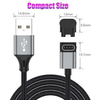 AGVEE 2 Pack 1.5ft Short Charger for Garmin Watch, L-Shape Charging Cable for Fenix, Forerunner