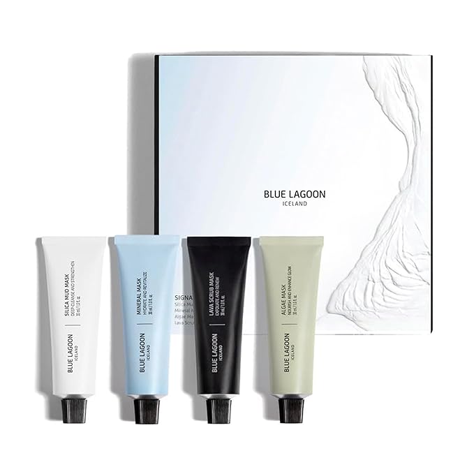 Blue Lagoon Signature Masks Travel Set, Includes Facial Mask Targeting Hydration, Calmness
