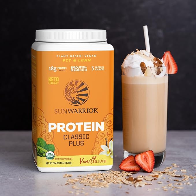 Clean Vegan Protein Powder Vanilla | Organic Protein Powder Plant Based Formula with 5 Superfood