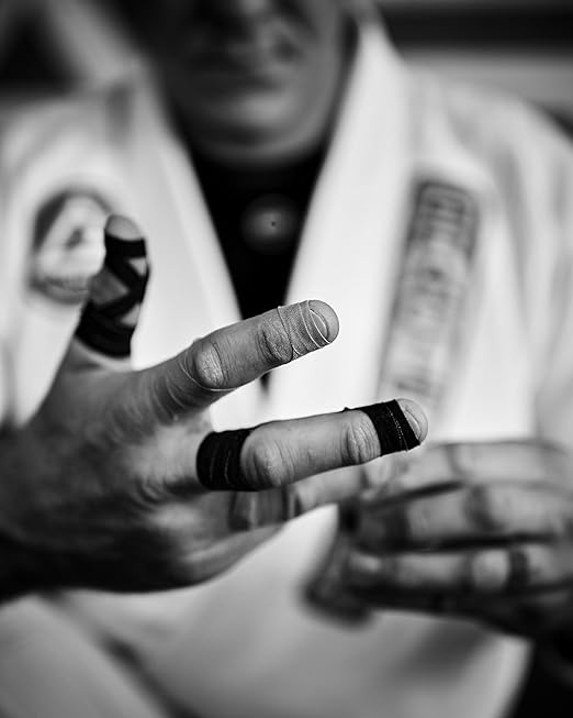 Bighorn Athletics Pro Series Jiu-Jitsu Finger Tape, 8-Rolls with Tin Holder, Enhanced Extra