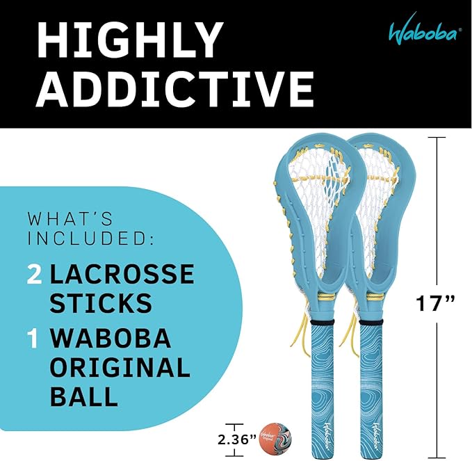 Waboba Mini Water Lacrosse Set Fun for Beach Games & Pool Games - Comes with a Original Water