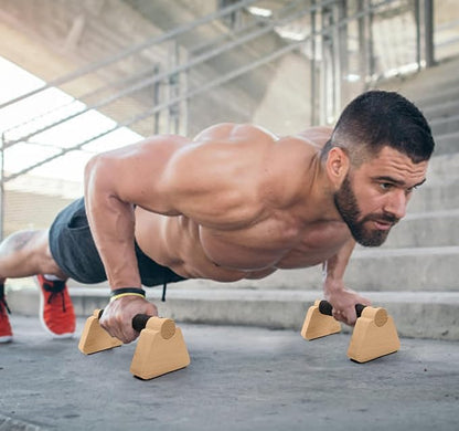 Parallettes Bars - Wooden Calisthenics Equipment for Handstand Training, Push Up Bars &