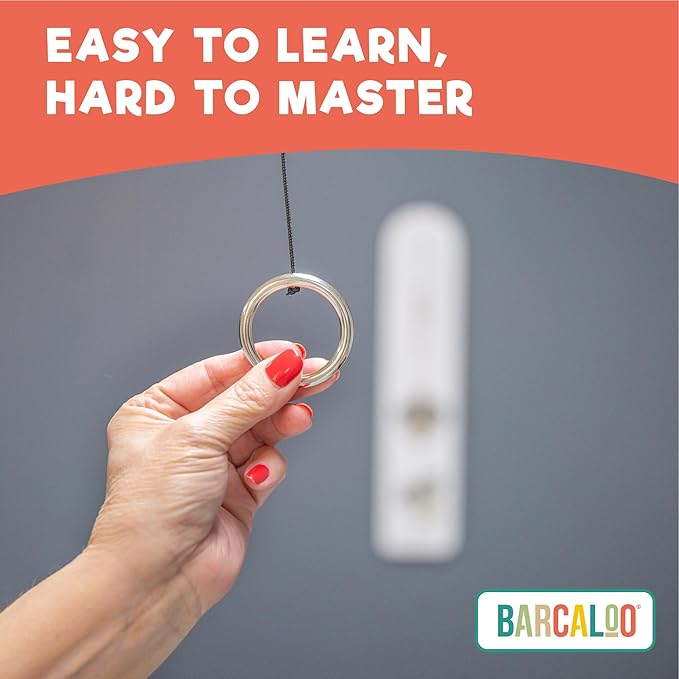 Barcaloo Hook and Ring Game with Bottle Opener and Magnetic Bottle Cap Catch - Adult Ring Toss Game
