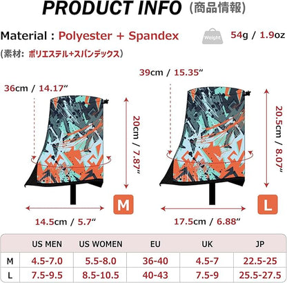 Azarxis Trail Gaiters Low Ankle Gators Shoes Boots Cover Breathable & Sand Protection for Men Women