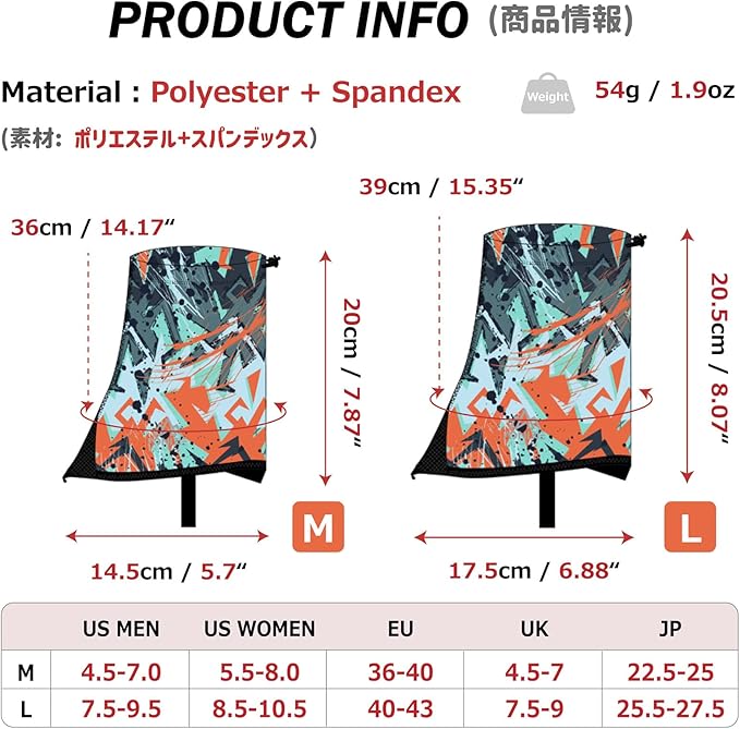 Azarxis Trail Gaiters Low Ankle Gators Shoes Boots Cover Breathable & Sand Protection for Men Women