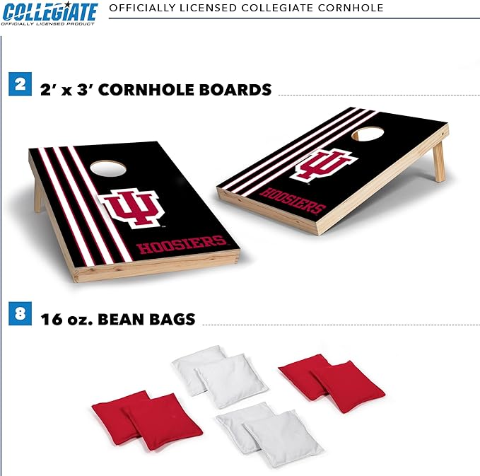 2' x 3' Solid Wood Cornhole Set with Direct Print HD Team Graphics – Great Gift for Any NCAA Fan!