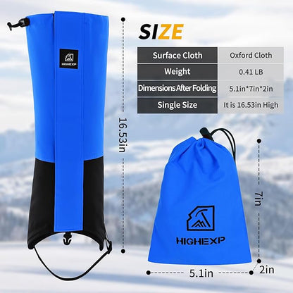Leg Gaiters 100% Waterproof Adjustable Shoe Snow Boot Guard Gators for Hiking Shoe Cover Hunting