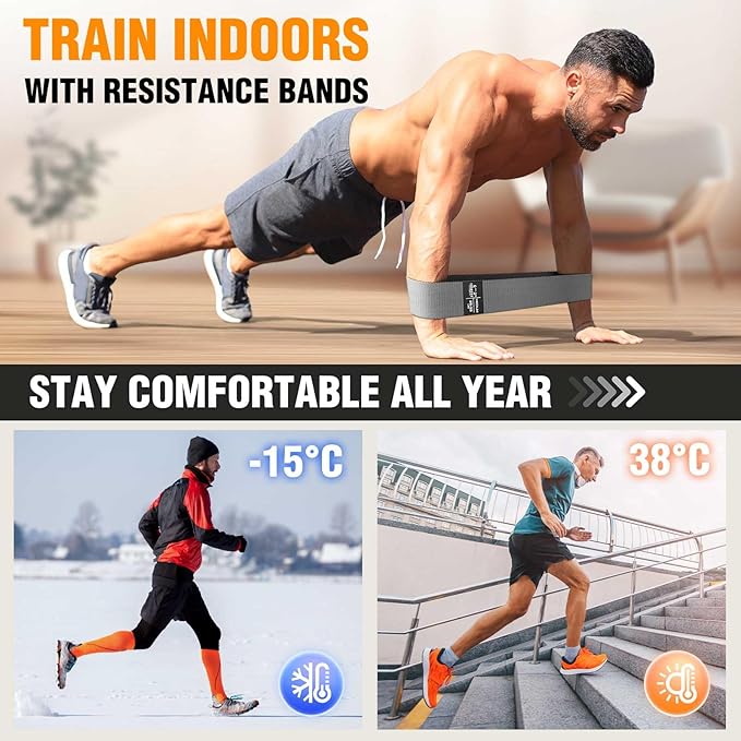 Fabric Resistance Bands for Working Out - Exercise Bands for Women and Men, Booty Bands for Legs