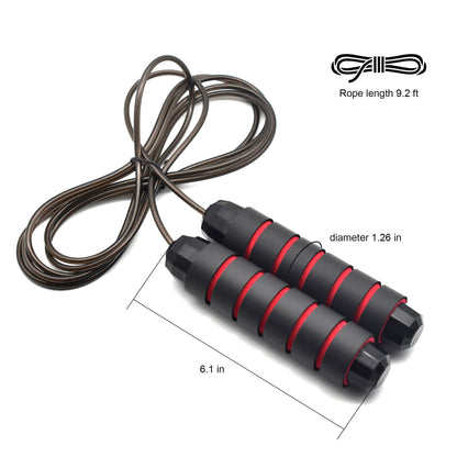 BOOMIBOO Jump Rope, Adjustable Jump Ropes,Skipping Rope Tangle-Free Rapid Speed with Ball Bearings