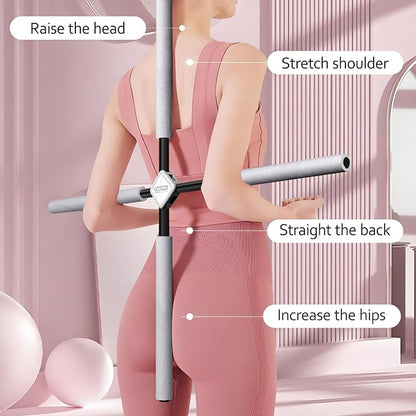 Back Straightener Posture Corrector|Yoga Stick Stretching Tool for Women and Men|Portable Posture