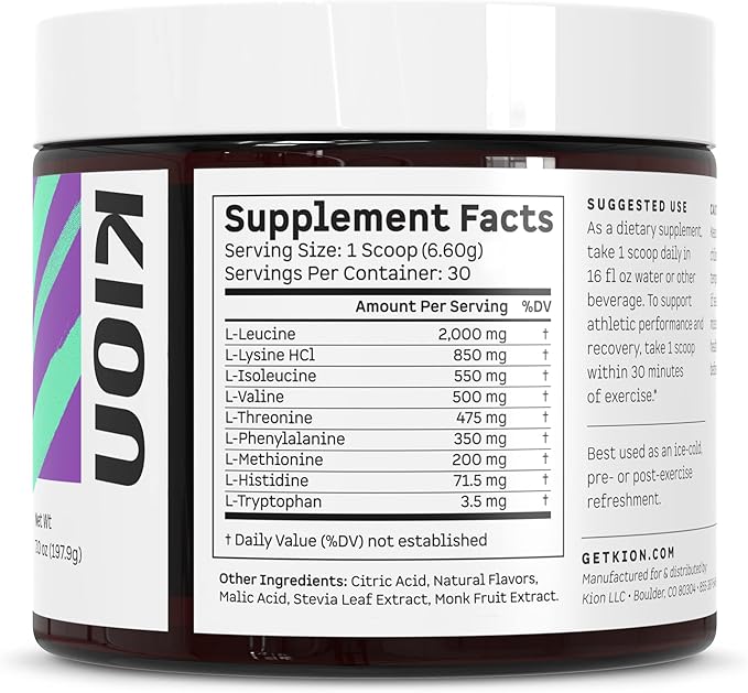 Kion Aminos - Essential Amino Acids Supplement, Essential Amino Acids Powder for Muscle Recovery
