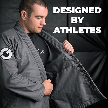 Gold BJJ Aeroweave Jiu Jitsu Gi - Ultra Lightweight BJJ Gi - Preshrunk Brazilian Jiu Jitsu Uniform