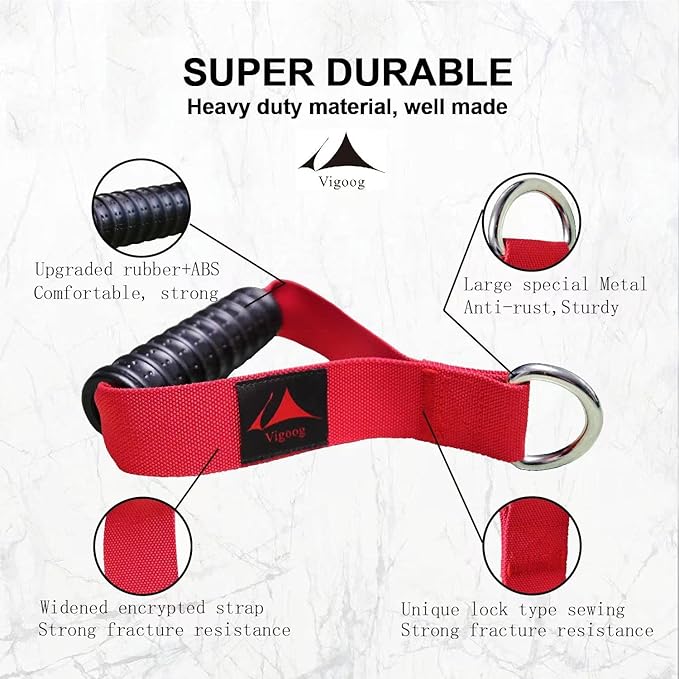 Heavy Duty Gym Workout Handles Attachment for Cable Machine,Resistance Band,Pulley System Home