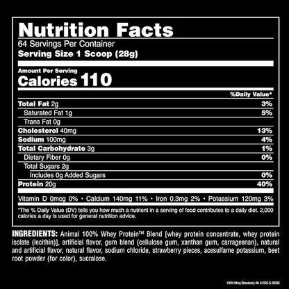 Animal 100% Whey Protein Powder ??Whey Blend for Pre or Post Workout, Recovery, Anytime Low Sugar
