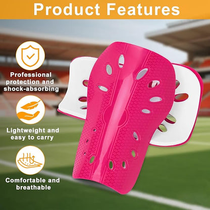 2 Pairs Shin Guards Soccer for Kids,Shin Pads Extra Lightweight Breathable Slide in Shin Guard for