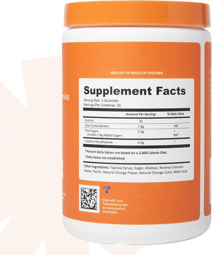 Create Creatine Monohydrate Gummies for Men & Women, Boost Focus, Strength, and Endurance