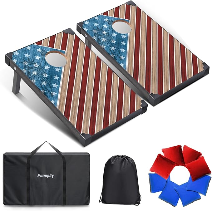 2’x3’ Cornhole Boards Set, Cornhole Outdoor Game Set - Corn Hole Toss Boards Set with 8 Cornhole