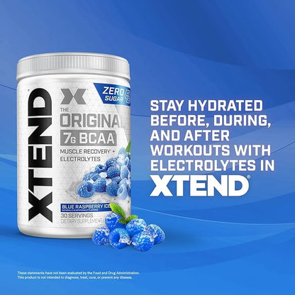 Xtend XTEND Original BCAA Powder 7g BCAA and 2.5g L-Glutamine, Sugar Free Post Workout Muscle