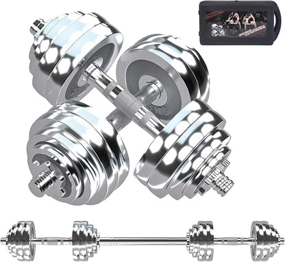 VIVITORY Fitness Dumbbells Set, Adjustable Weight Sets up to 11/22/44/66/110 lbs, with Metal