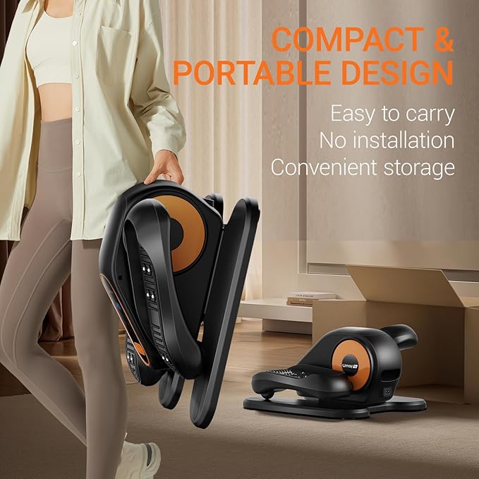 Under Desk Elliptical Machine, Ellipse Leg Exerciser for Seniors, Quiet & Portable Electric Seated