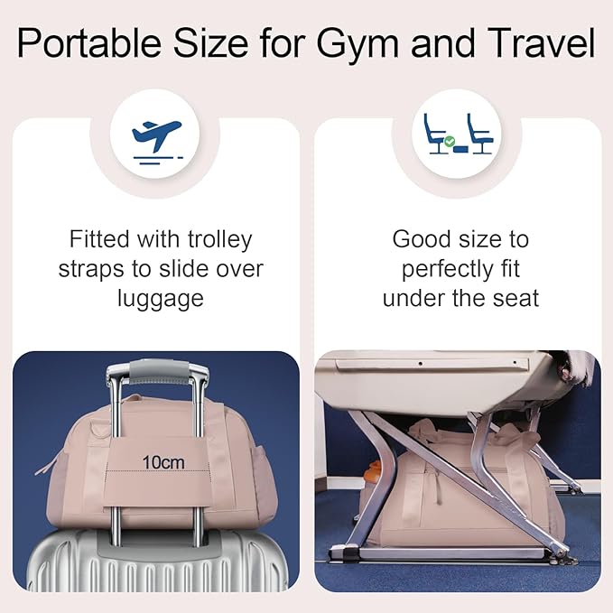 Small Gym Bag 14 inch for Women & Men Mini Gym Duffel Bag with Wet Compartment Waterproof Travel