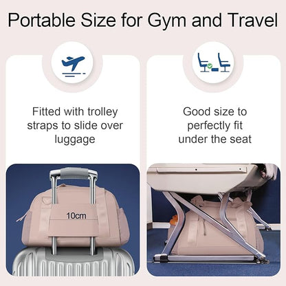 Small Gym Bag 14 inch for Women & Men Mini Gym Duffel Bag with Wet Compartment Waterproof Travel