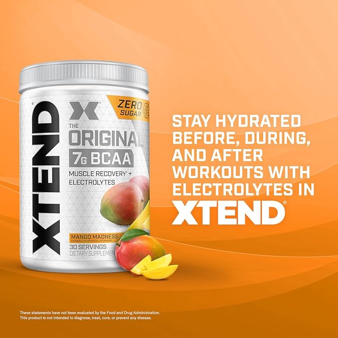 Xtend XTEND Original BCAA Powder 7g BCAA and 2.5g L-Glutamine, Sugar Free Post Workout Muscle