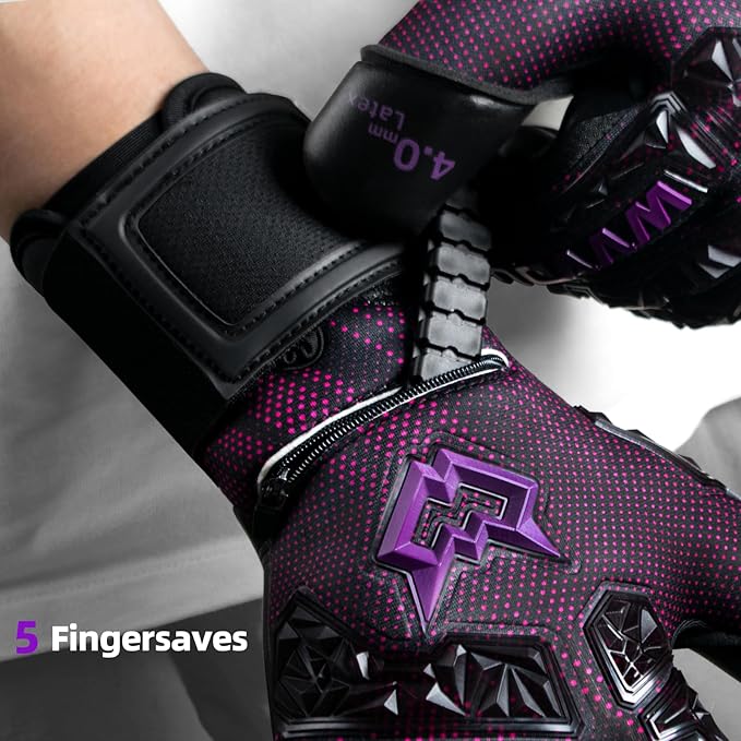 WVVOU Soccer Goalie Gloves for Adults and Youth, High Performance Goalkeeper Gloves with 5