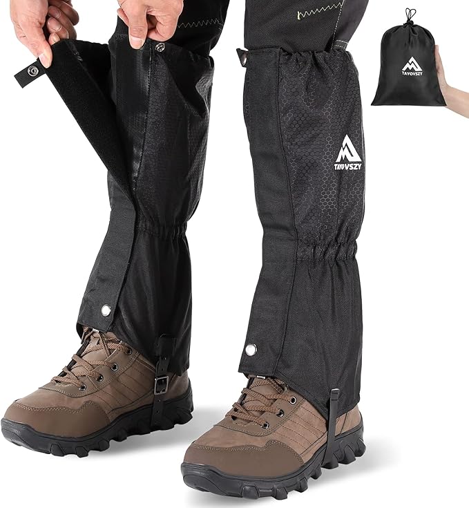 Gaiters for Hiking ??Waterproof and Breathable Leg Gaiters for Women and Men Boots, Adjustable