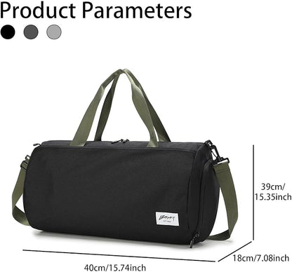 BE SMART Waterproof Mens Gym Bag with Shoe Compartment, Duffle Bags with Wet Pocket for Men