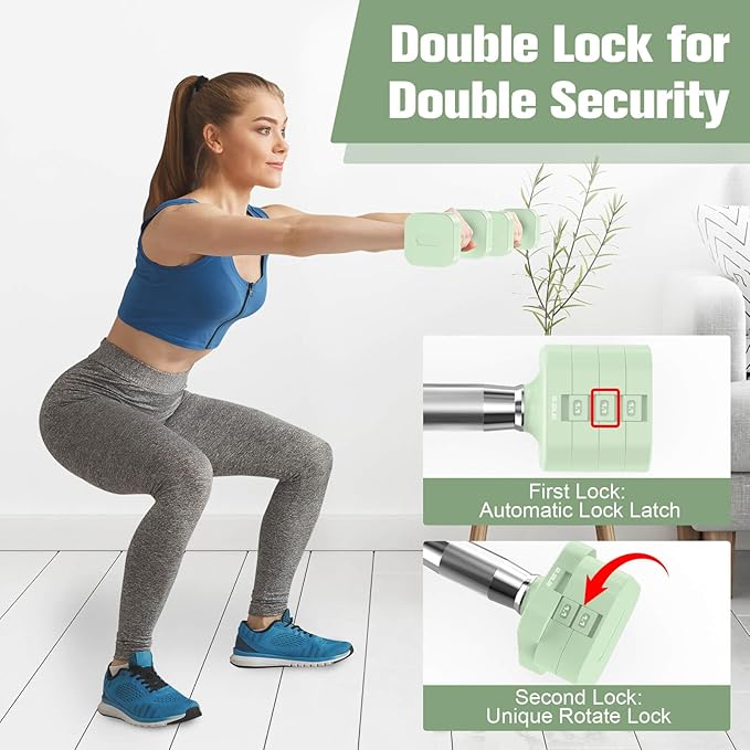 22LBS Adjustable Dumbbells Set, Adjustable Weight Dumbbells with 4 Levels 4.4lb, 6.6lb, 8.8lb