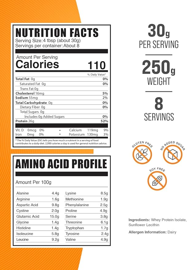 BulkSupplements.com Hydrolyzed Whey Protein Isolate Powder - Whey Isolate Protein - Unflavored &